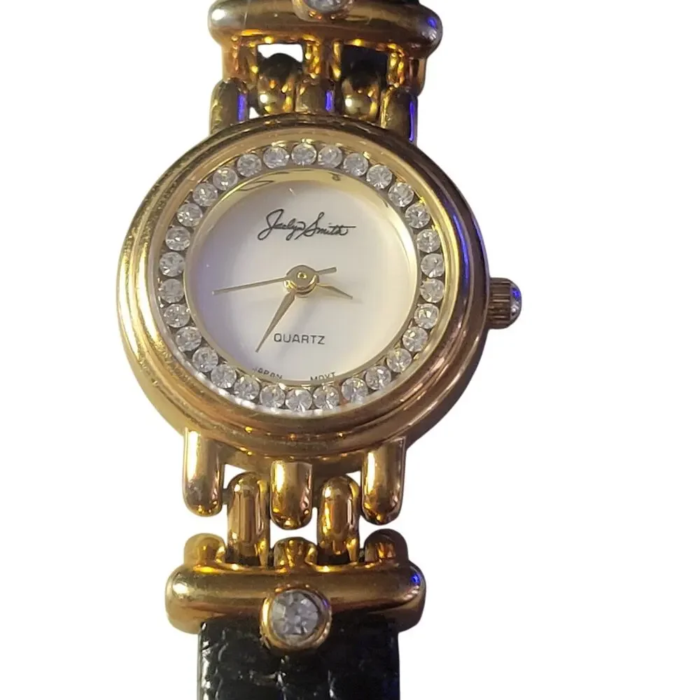 Women's Jaclyn Smith Cocktail Watch Crystals on watch face and band new battery‎